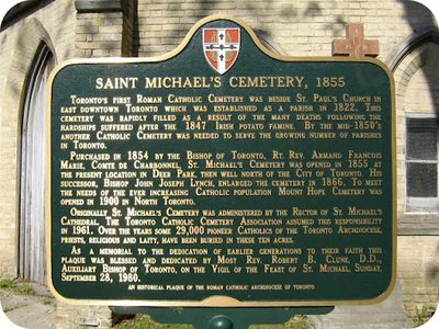 Saint Michael's Cemetery, 1855