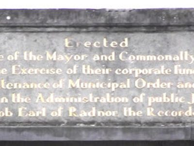 Plaque on the Guildhall