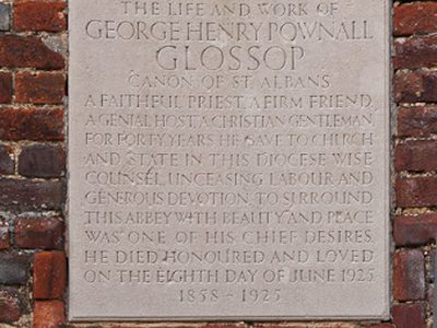 Memorial plaque, Glossop Memorial Garden