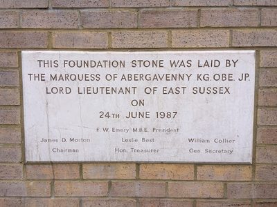 Foundation stone at William Collier House
