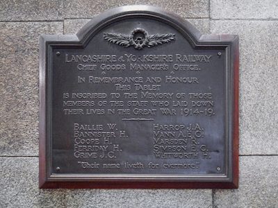 Memorial Tablet, Manchester Victoria Station