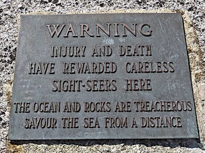 Peggy's Cove Warning