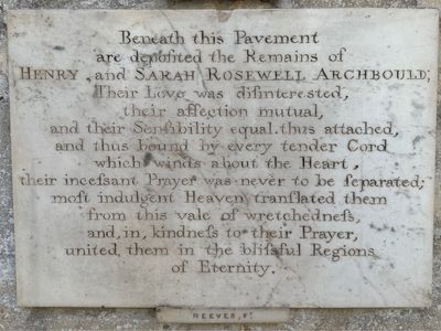 Harry and Sarah Rosewell Archbould