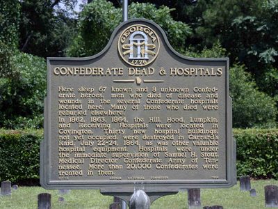 Confederate Dead and Hospitals