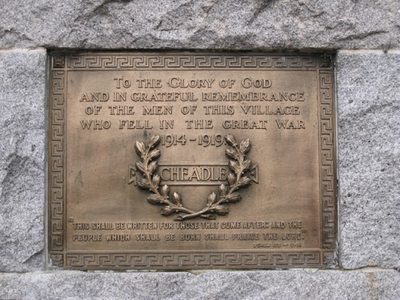 Cheadle War Memorial, Manchester Road: 2