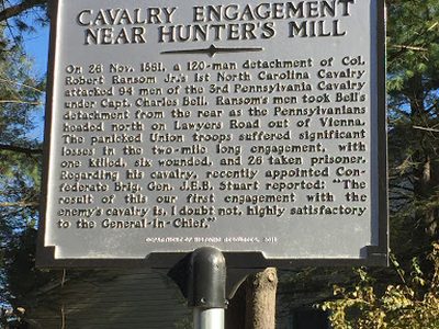 Cavalry Engagement Near Hunter's Mill