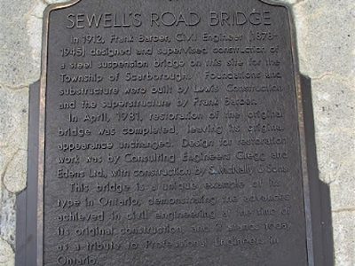 Sewell's Road Bridge 1912-1981