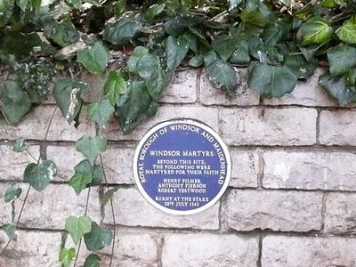 Windsor Martyrs' plaque