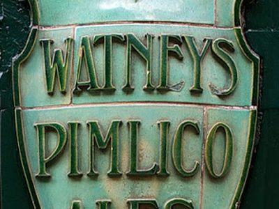 Ceramic shield plaque, Crown and Anchor public house, Covent Garden