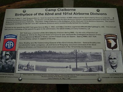 Camp Claiborne Birthplace of the 82nd and 101st Airborne Divisions