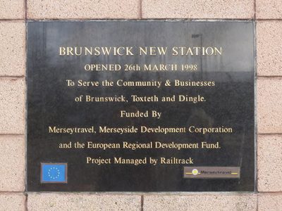 Plaque at Brunswick New Station