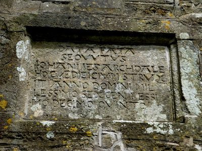 Inscribed plaque, Old Castle Archdale