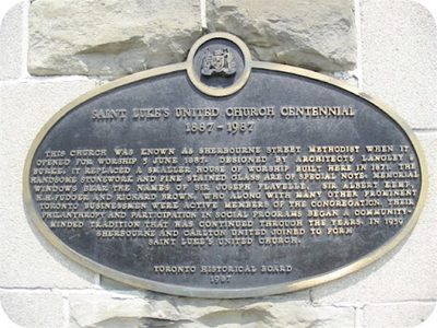 Saint Luke's United Church Centennial 1887-1987