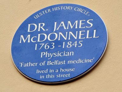Dr James McDonnell plaque, Belfast