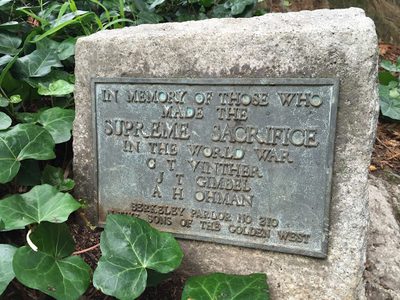 In Memory of Those Who Made the Supreme Sacrifice in the World War