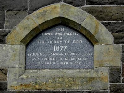 Plaque, Altedesert Church of Ireland