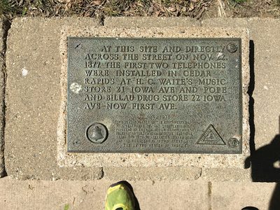 First Telephone, Cedar Rapids Iowa