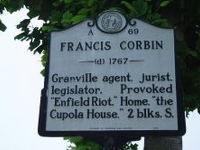 FRANCIS CORBIN (d) 1767