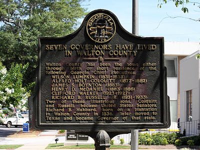 Seven Governors Have Lived in Walton County