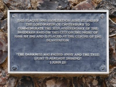 Baedeker Raid Plaque, St George's Clocktower
