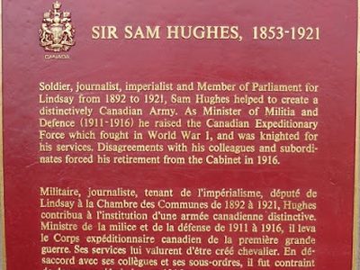 Sir Sam Hughes, 1953-1921
