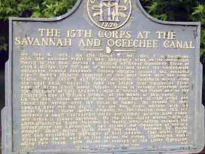 The 15th Corps at the Savannah and Ogeechee canal