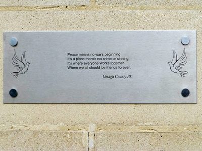 Peace Pledge, Omagh County Primary School