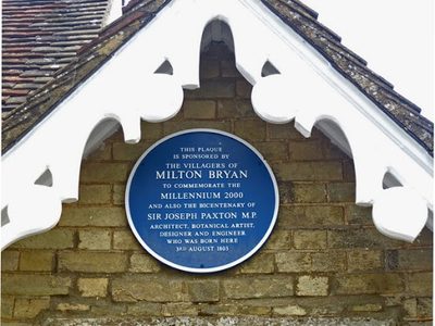 Commemorative plaque, Milton Bryan village hall