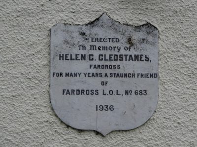 Plaque, Fardross Orange Hall