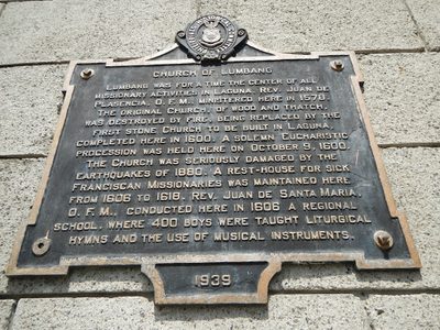 Church of Lumbang historical marker