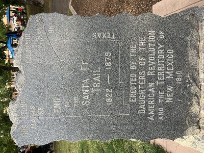 This Stone Marks the End of the Santa Fe Trail 1822 - 1879