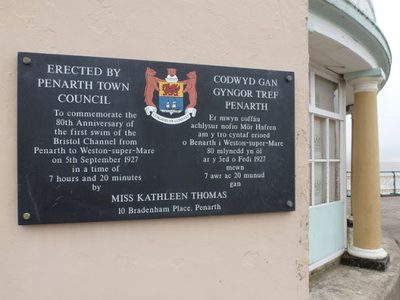 Penarth: commemorating a swim