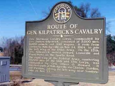 Route of Gen. Kilpatrick's Cavalry