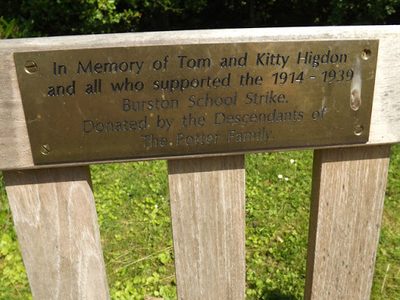 Plaque on the Seat on Church Green