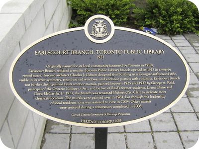 Earlscourt Branch, Toronto Public Library 1921