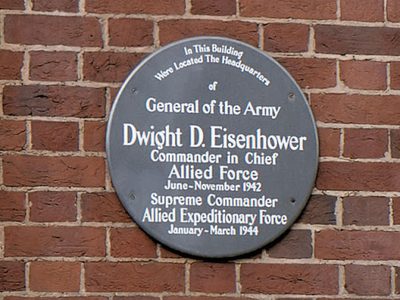 Dwight D Eisenhower plaque, London W1