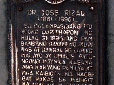 Dr. Jose Rizal historical marker