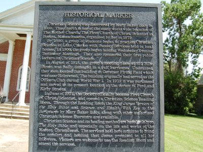 Christian Science Historical Marker