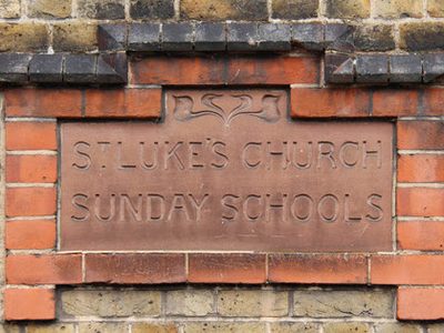 St Luke, Greenleaf Road, Walthamstow - School plaque