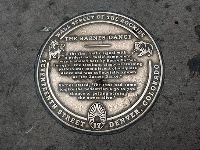 The Barnes Dance diagonal street crossing