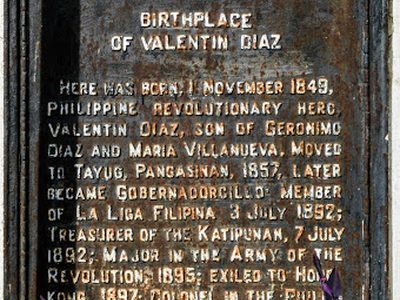Birthplace of Valentin Diaz historical marker