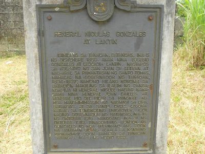 General Nicolas Gonzales y Lantin historical marker