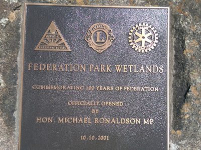 Stawell Wetlands Plaque