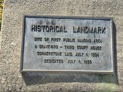 Site of the First Public Hanging Area & Graveyard