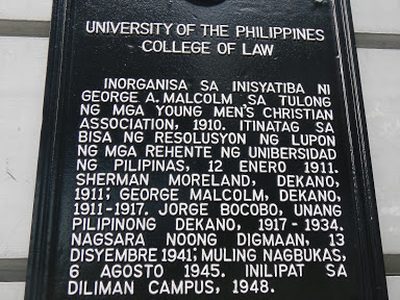 University of the Philippines College of Law historical marker