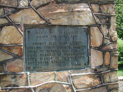 Site of Cassville - Named for Lewis Cass
