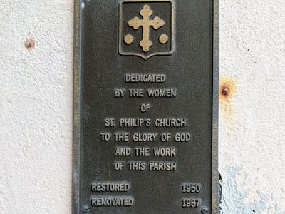 Dedicated by the Women of St. Philip's Church