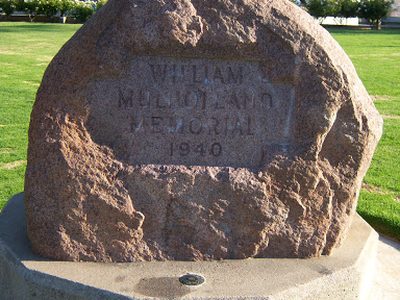 William Mullholand Memorial Fountain - Griffith Park - Engraved Boulder