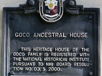 Goco Ancestral House historical marker
