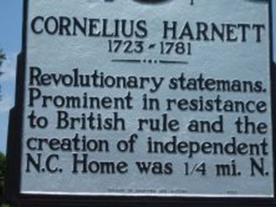 CORNELIUS HARNETT 1723-1781